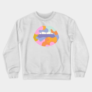 Tie-Dye Lips Crewneck Sweatshirt